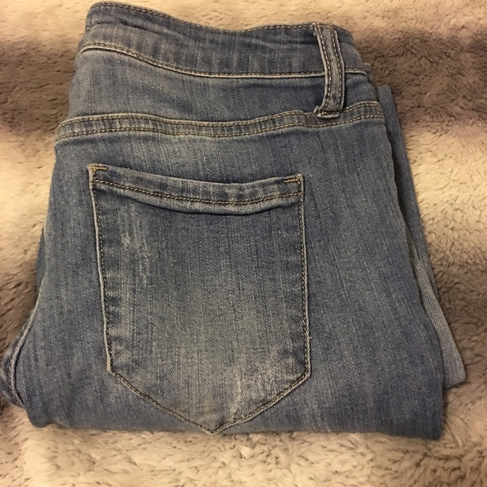 Cello skinny cropped blue jeans